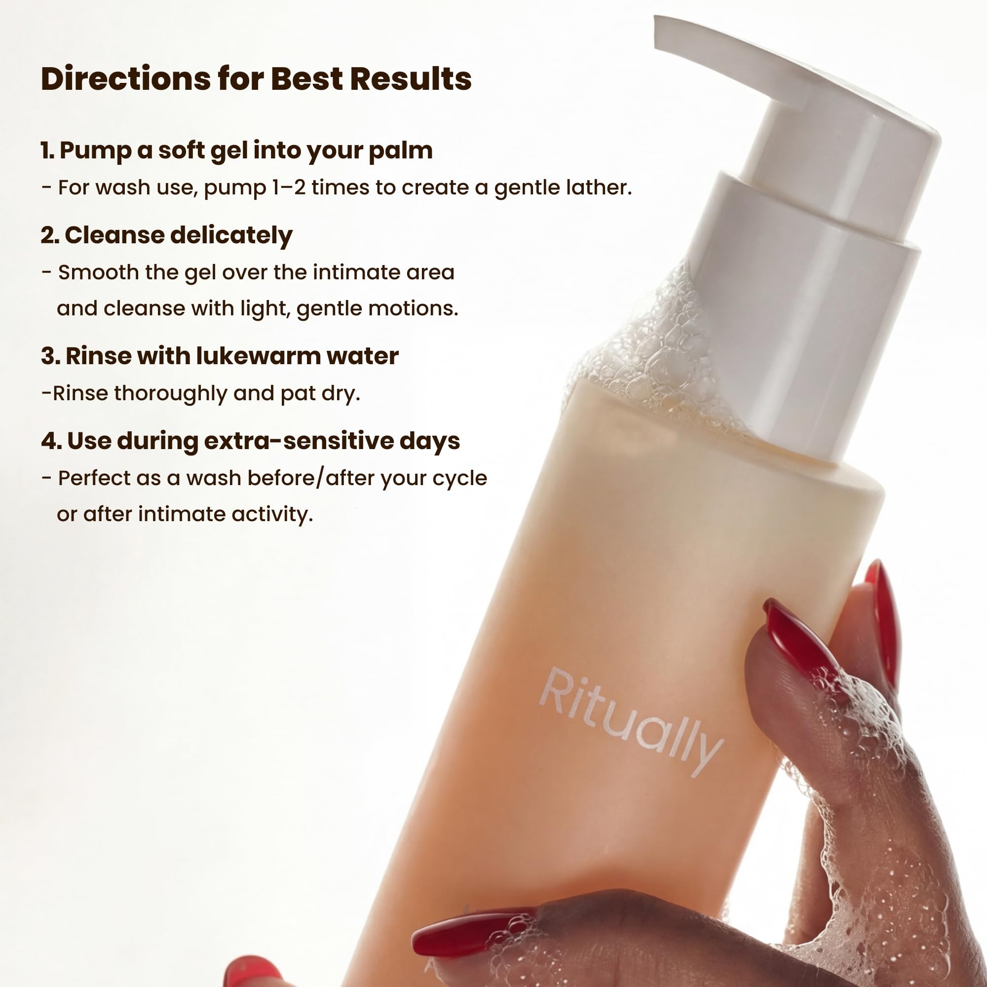 pH-Balanced Period Gel Wash – Hydrating Intimate Vulva Cleanser for Sensitive Skin, PMS Comfort Formula with Hibiscus, Cica & Amino-Acid Cleansers, Fragrance-Free Cycle Care, 4.05 oz