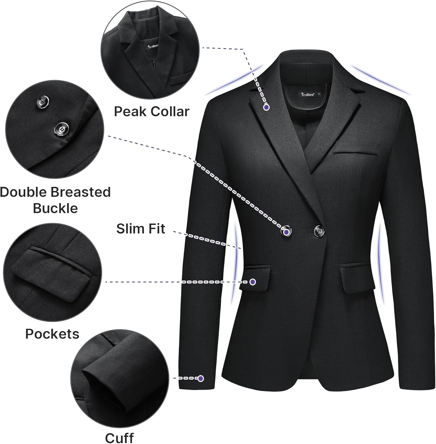 Women's Plaid Suit 2 Piece Set Work Dresses Blazer Pants Suiting for Women Office Outfits - Image 4