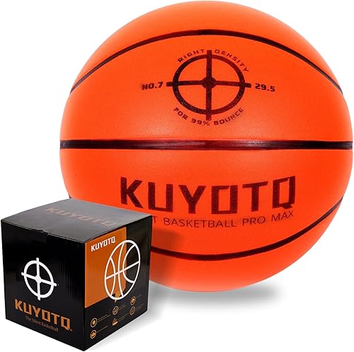 KUYOTQ Silent Basketball Size 5 Soft Cloth Cover and Size 7 1.3lbs/500g Official Weight for True Game Feel High Density Indoor Practice No Shedding