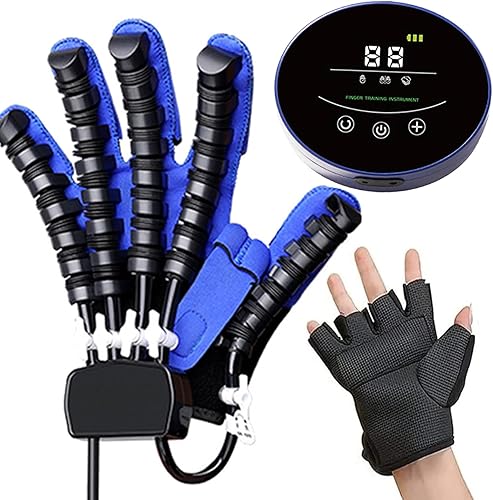 GAOXIAO Guantes robot de rehabilitación para entrenamiento de dedos, ejercitador de mano de rehabilitación ayuda a guante robótico, equipo de