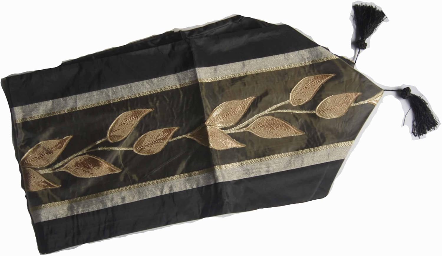 Classic Flower Thai Silk Table/Bed Runner 13 Inches X 76 Inches