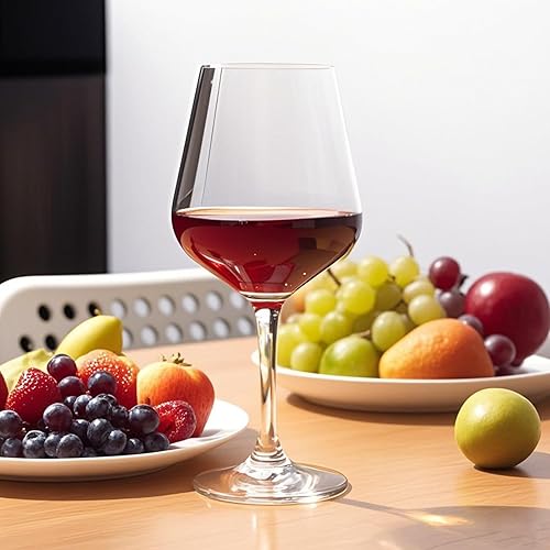 Miniatura 5 de Juego de 6 copas de vino acrílicas de plástico irrompible de 10 onzas, aptas para lavavajillas, sin BPA (transparente, mediano)