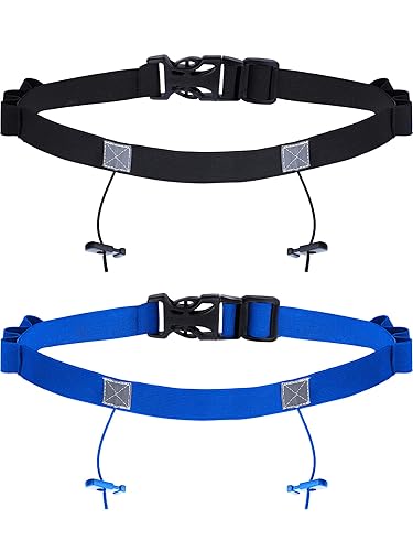 JOVITEC 2 Pieces Race Number Belt with 6 Gel Loops
