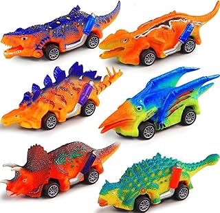 fashion mania Kids Dinosaur Pull Back Toy Cars 6 Pack, Mini Animal Push Back Cars Dinosaur Games for Boys Girls,Colorful Monster for Toddlers Ages 3,4,5,6 7 8 Year Old Christmas Birthday Gifts…
