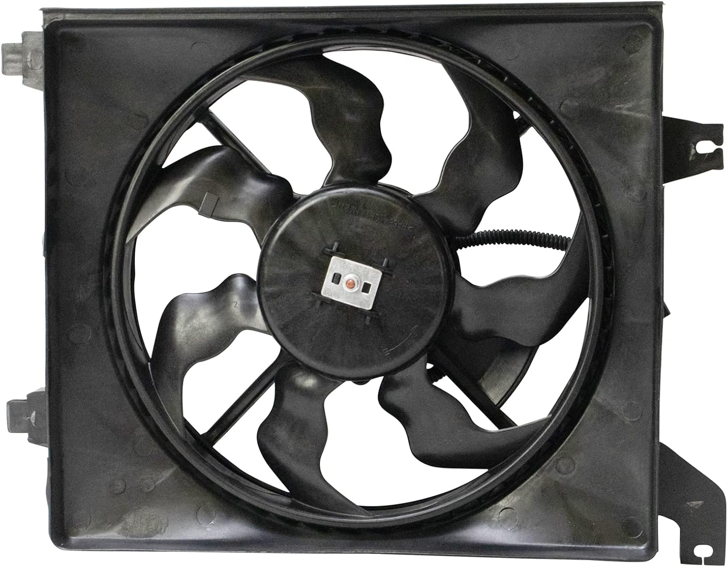 TRQ Right A/C Condenser Cooling Fan Assembly Passenger Side Compatible with 2006-2011 Hyundai Accent HY3120100