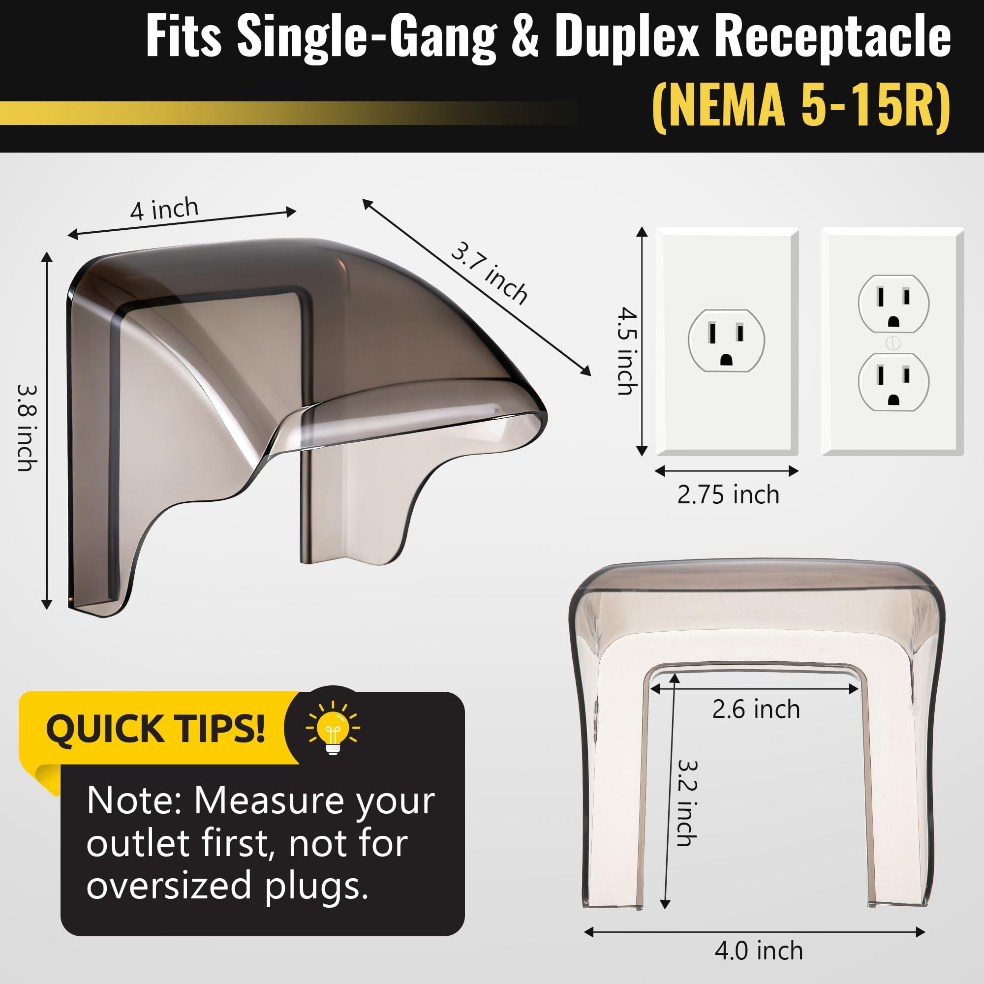 Outdoor Outlet Covers - Waterproof & Weatherproof -2 Outdoor Outlet Covers - Waterproof & Weatherproof -2