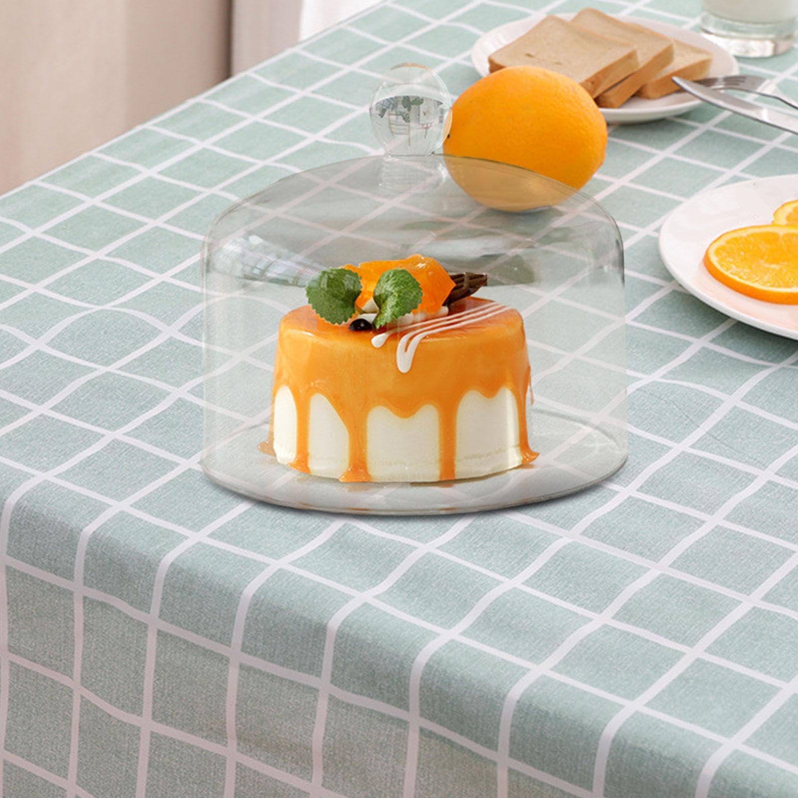perfk Copertura per Alzata per Torta in Acrilico, Rotonda, Trasparente, Coperchio per Torta a Cupola per Alimenti in Acrilico per Piatto per Torta, L