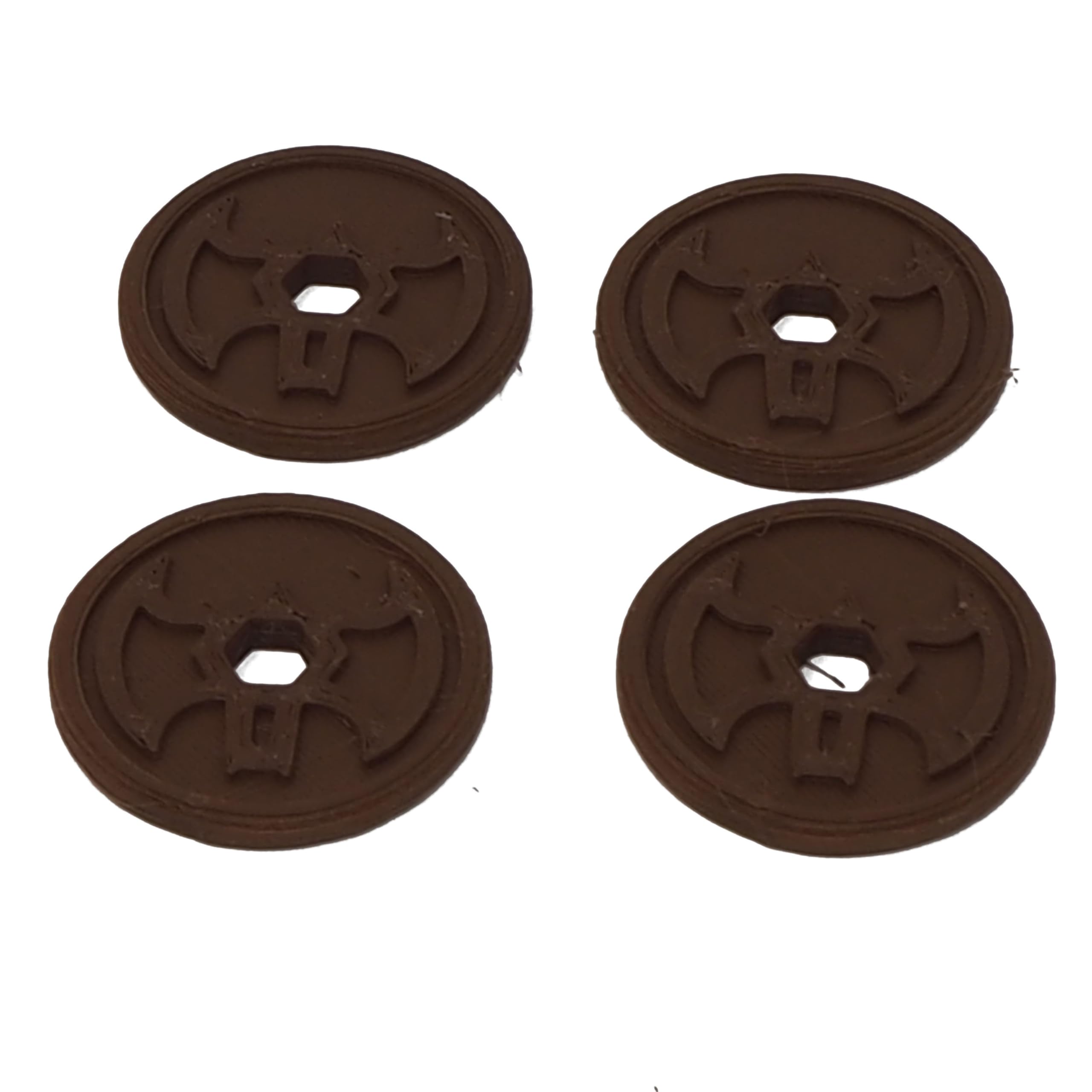 eTech4Us Set of 4 Brown Replacement Disc Part for Imaginext Batbot Bat-Tech
