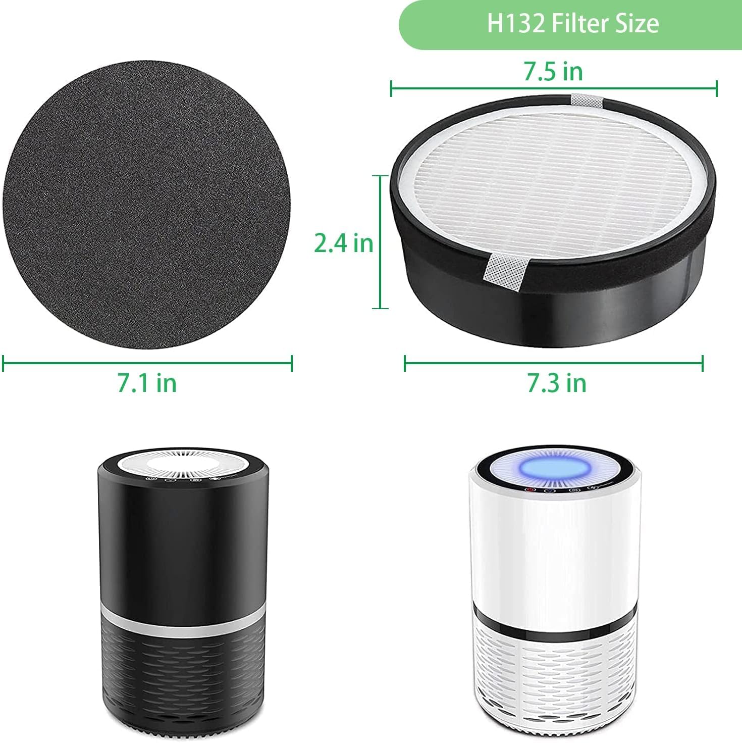 2 Pack LV-H132 Replacement Filter for LEVOIT LV-H132 Air Purifier - Image 4
