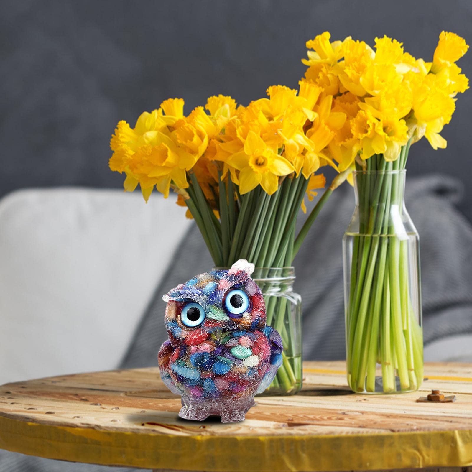 Amazon.co.jp: フクロウの置物 | 写真 クリスタルフクロウ現実的な外観