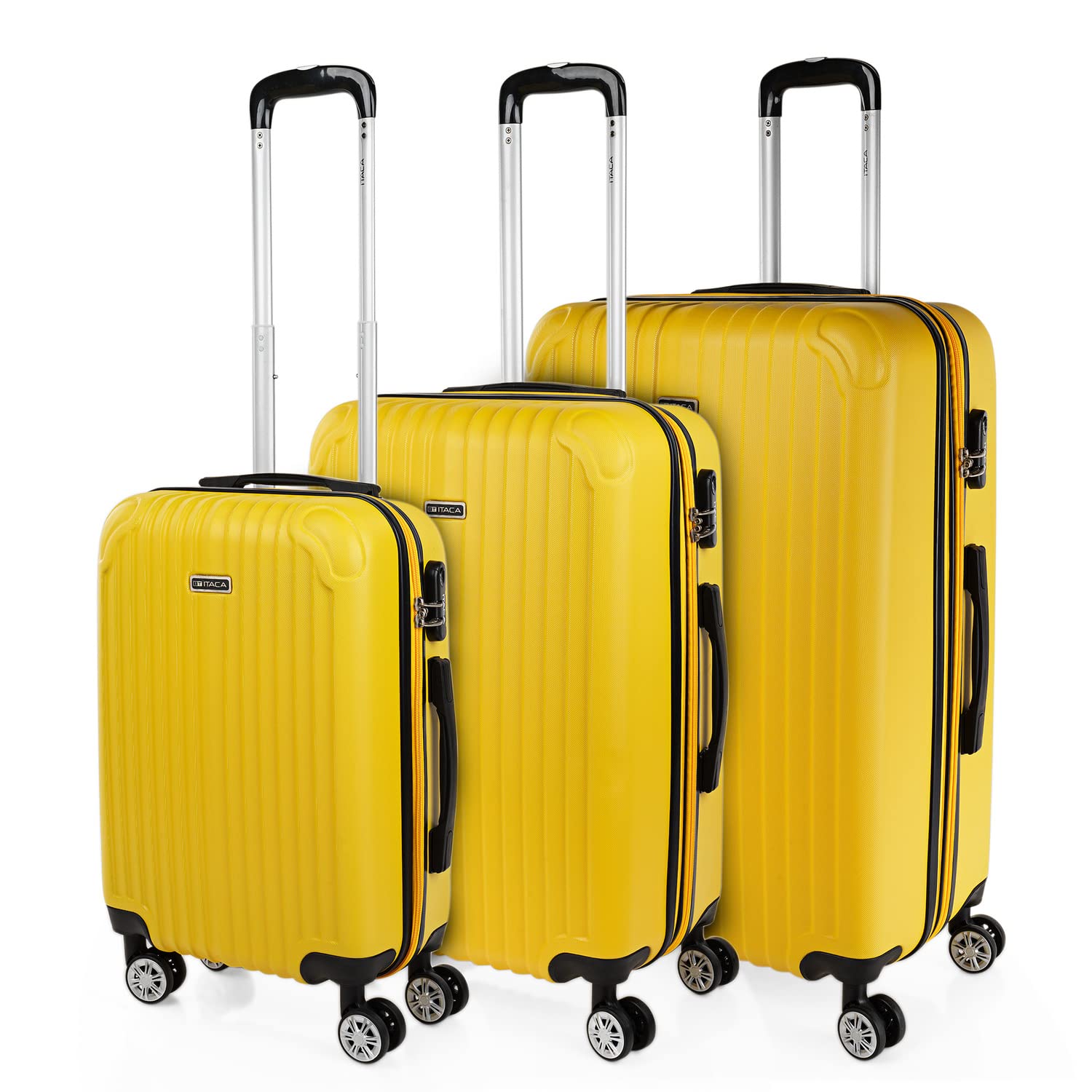 ITACA - Maletas Grandes De Viaje Rígidas Ligeras con 4 Doble Rueda 360° Maleta Grande 23 Kilos Alta Resistencia Extensible Maleta XL Duradera, Mandarina — view 18