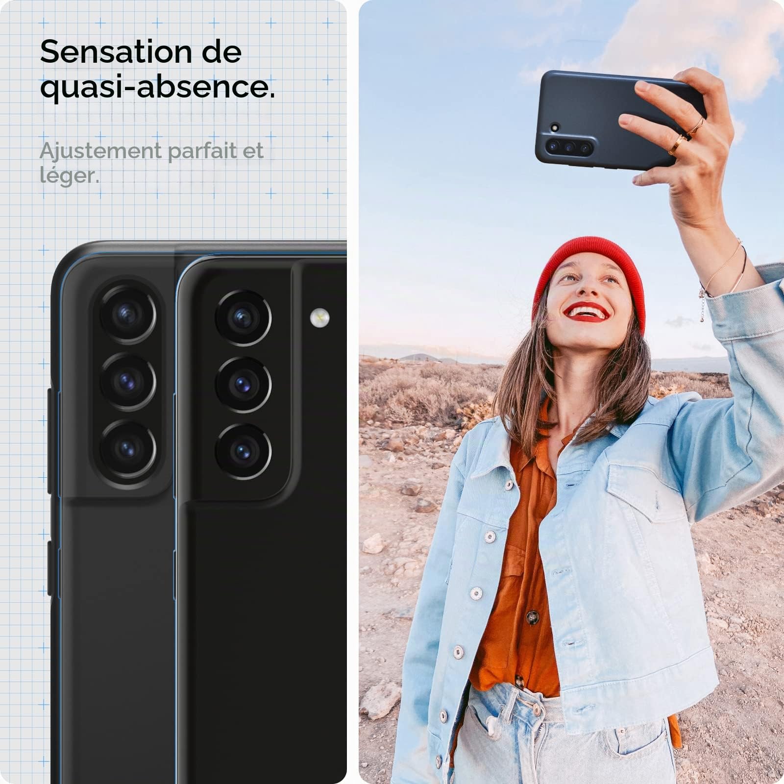 Spigen Thin Fit Coque Compatible avec Samsung Galaxy S21 FE 5G - Noir