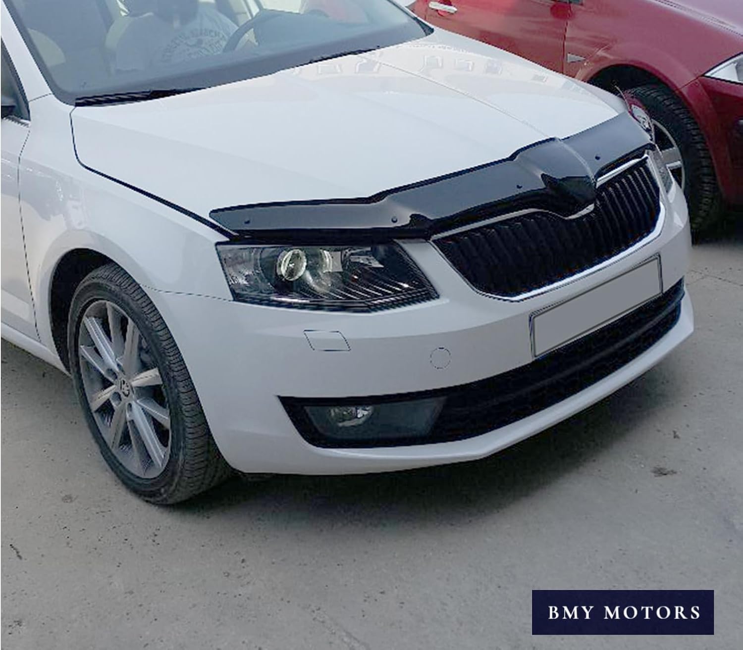 BMY Hood Deflector/Front Bug Shield Compatible for Skoda Octavia 2013-2019 Hood Guard Bonnet Protector | Particles & Bug | Car Accessories