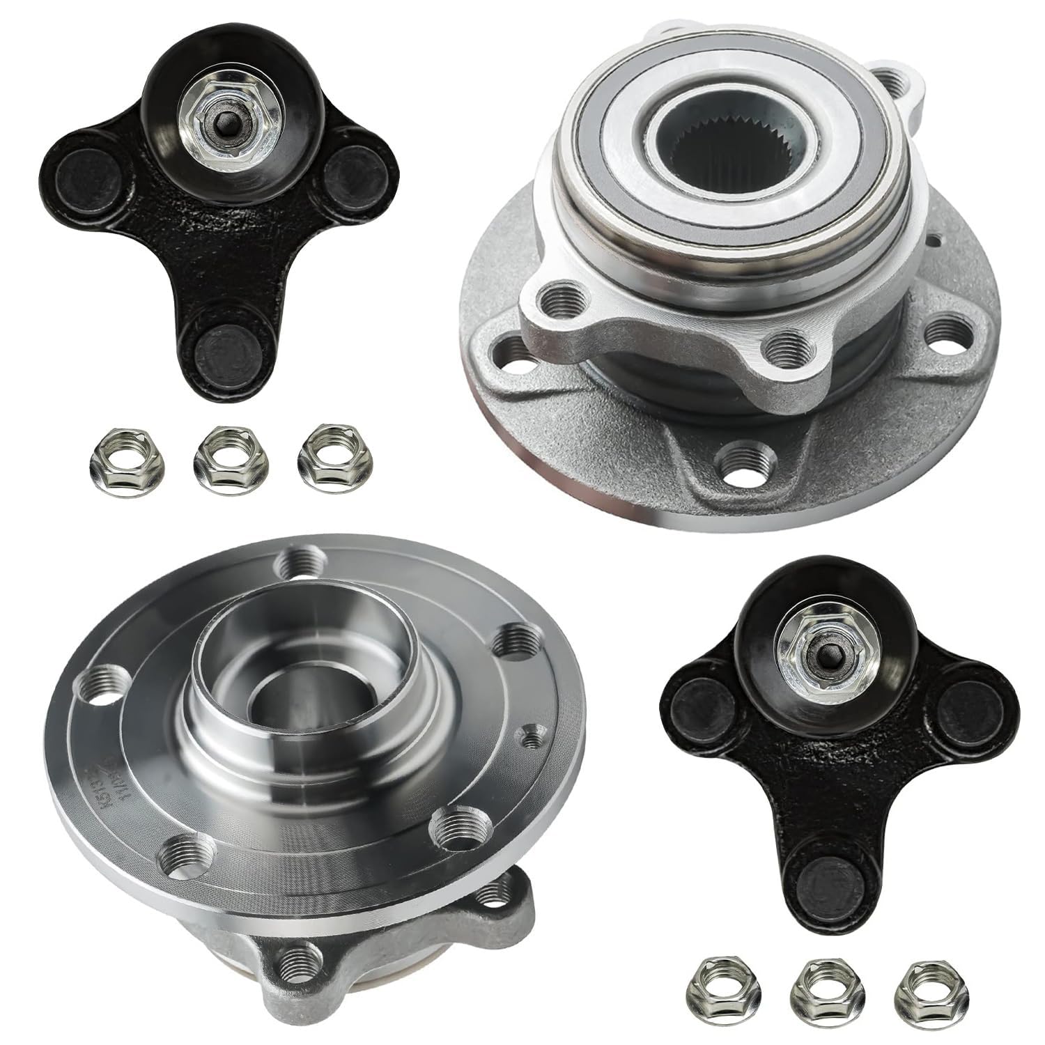 Detroit Axle - Front Wheel Bearing Hubs Kit for Volkswagen Jetta Passat