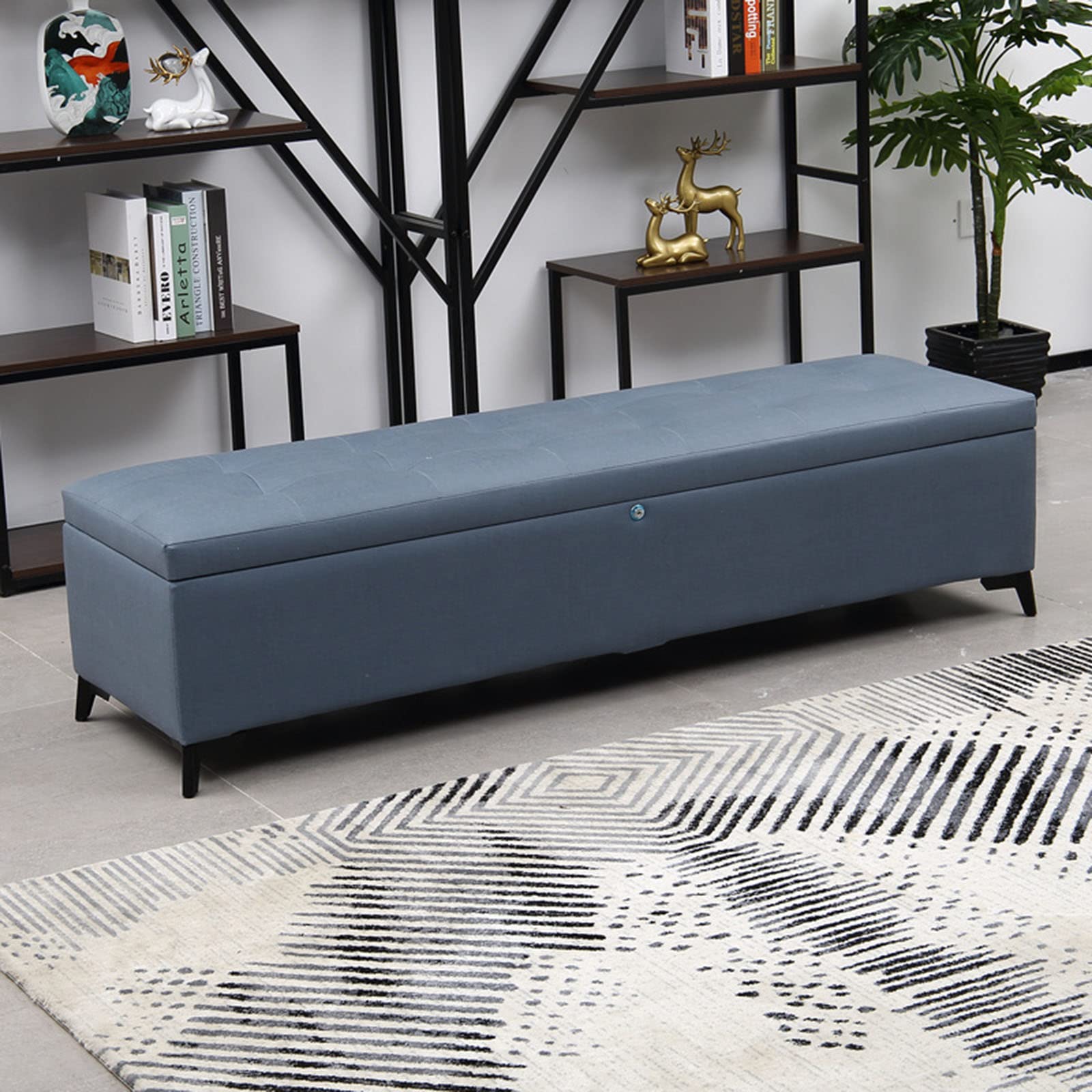 MYUYEE Hallway Storage Bench, Multipurpose Storage Bench Shoe, Shoe Cabinet Bench, With Cushioned Seat, For Living Room, Entryway, Bedroom(B-120 * 40 * 40)