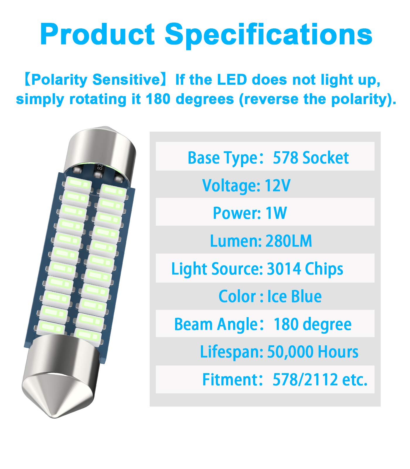 Snapklik.com : Serundo Auto 578 Led Festoon Bulb 211-2 Led Car Bulb ...