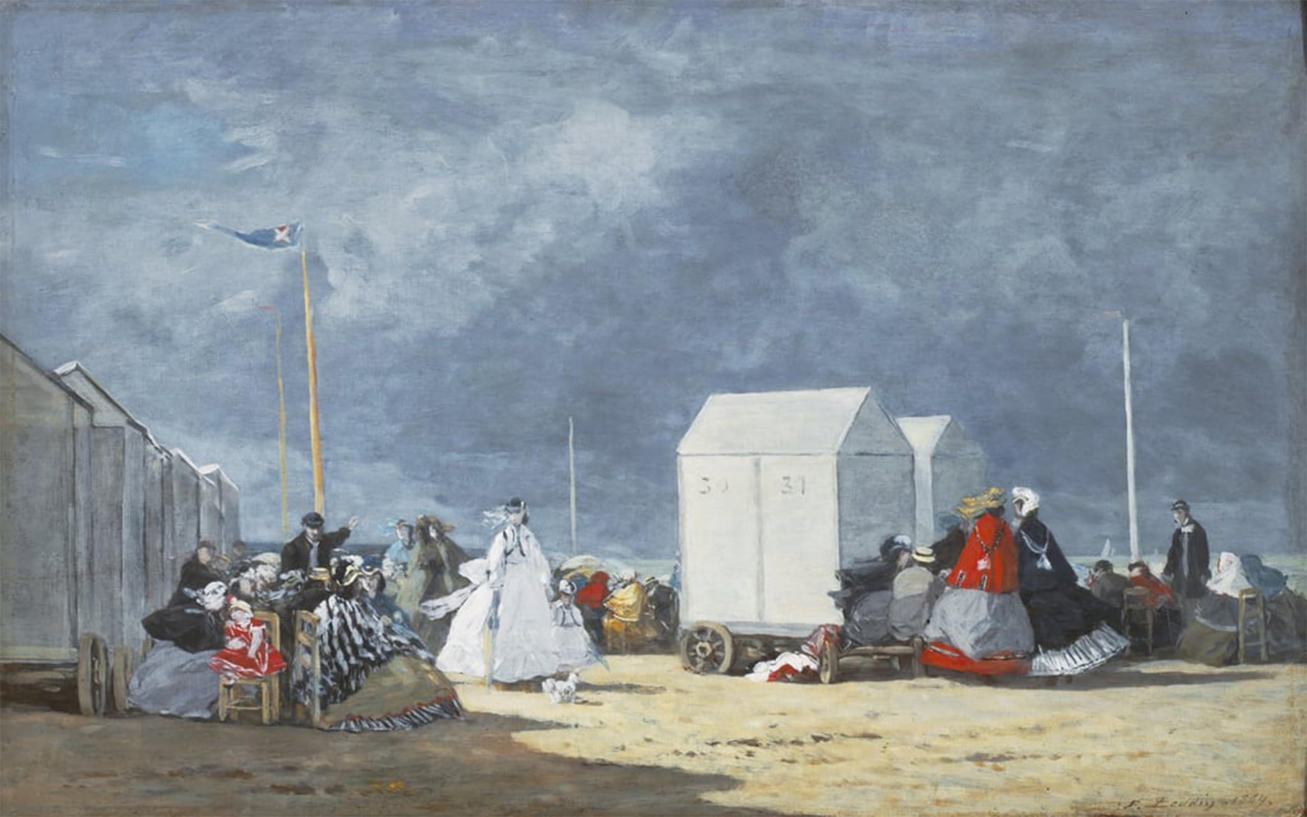 Impression Tableaux L'approche de l'orage Eugène Boudin Poster Toile 60x90cm - 5