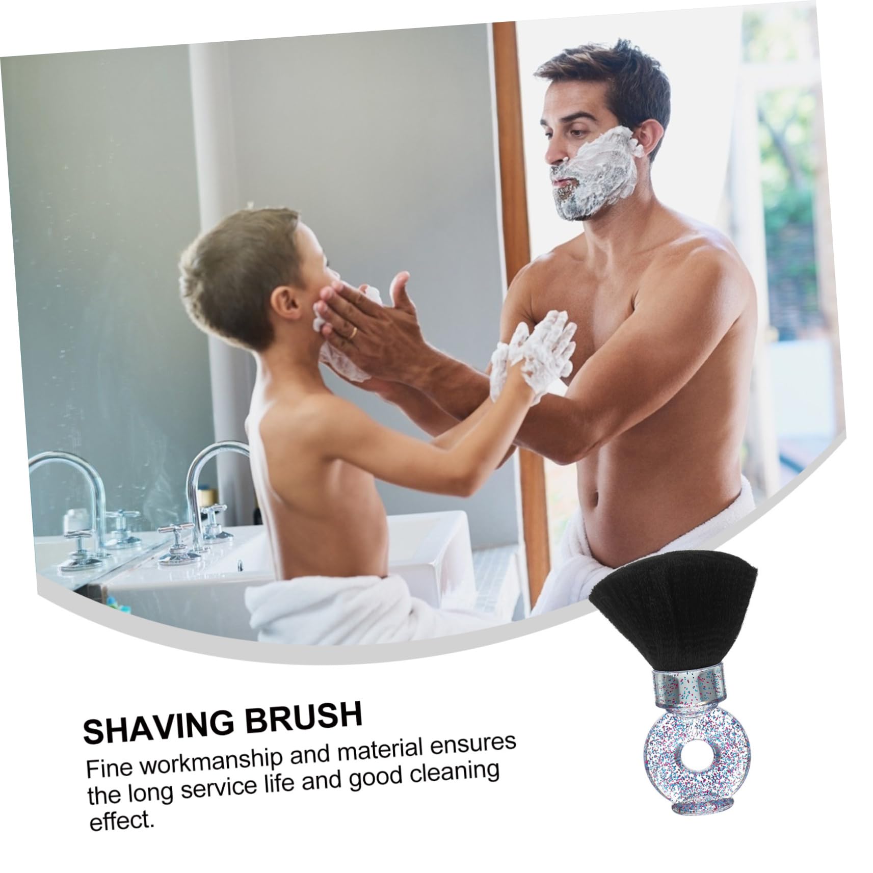 PartyKindom Neck Duster Brush for Hairdressing Soft Bristles Cleaning Tool for Salon Use Compact Beard Brush for Gentle Hair Removal Practical Durable Hair Cleaning Brush