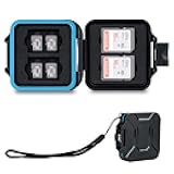 12 Slots Portable SD Micro SD Memory Card Case, Water-Resistant and Anti-Shock SD MSD TF Card Holder Storage Organizer for 8 Micro SD Card & 4 SD/SDHC/SDXC Card with EVA Foam Interior