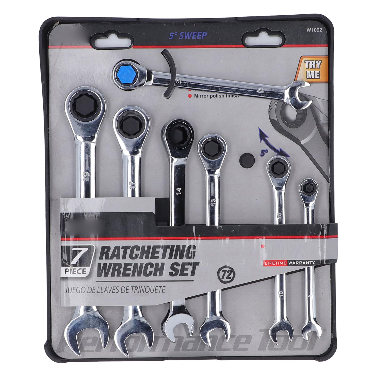 Set di chiavi a cricchetto fisse, utensili manuali elettrici combinati in acciaio placcato per la manutenzione di macchinari per la riparazione di veicoli e per uso domestico