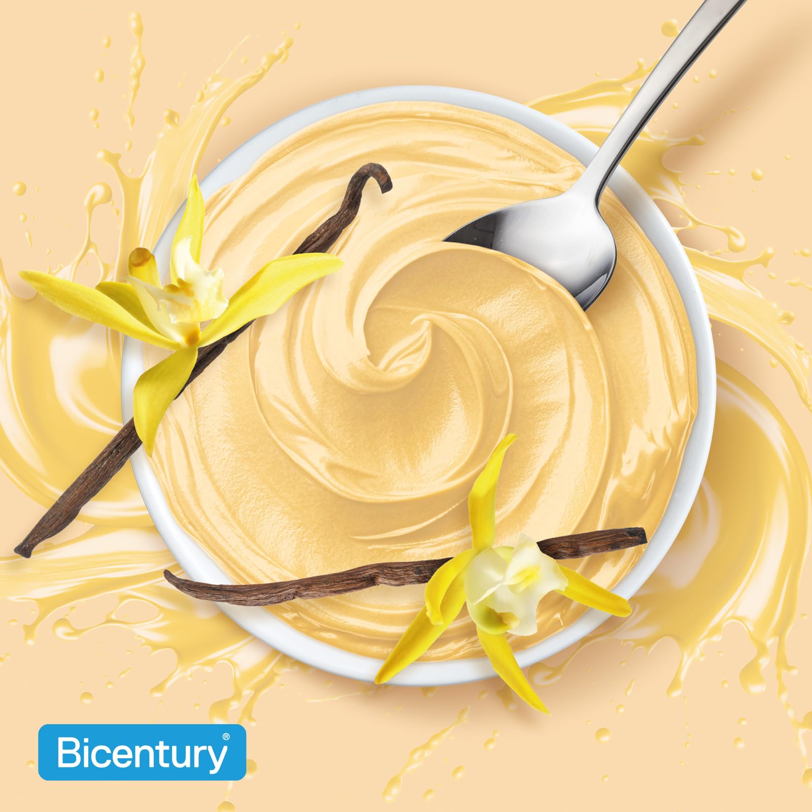 Bicentury Crema Completa Sustitutiva de Comida Sabor Vainilla, Rico en Proteínas y Bajo en Grasas saturadas, Una crema equivale a una comida completa, 540 g, 18 raciones