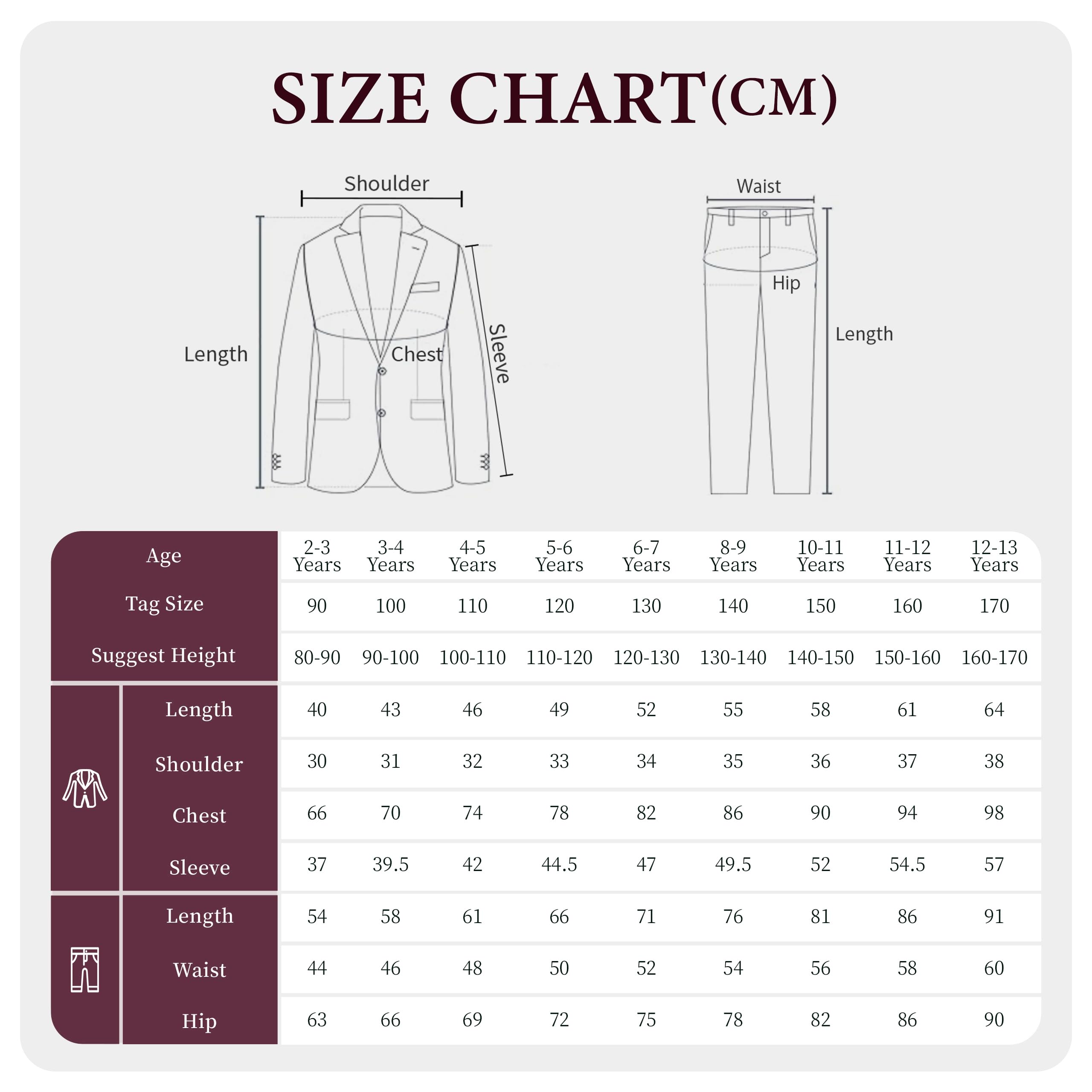 LOLANTA Ensemble de Costume pour garçons, 2 pièces Ensemble de Blazer et Pantalon pour Enfants, vêtements de Loisirs ou Robe de soirée de Mariage 2-13 Ans