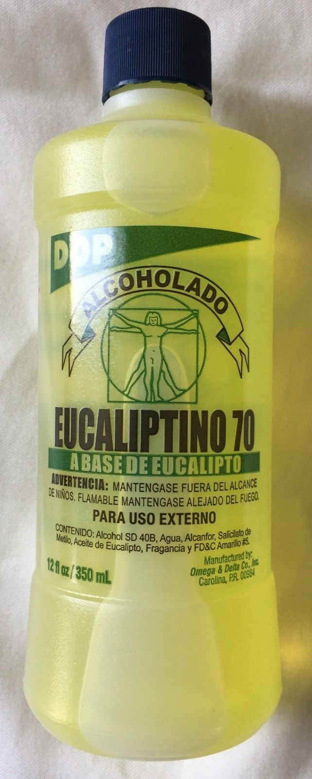 Alcoholado Eucaliptino 70 With Eucaliptus Oil 12oz Con Aceite Eucalipto External