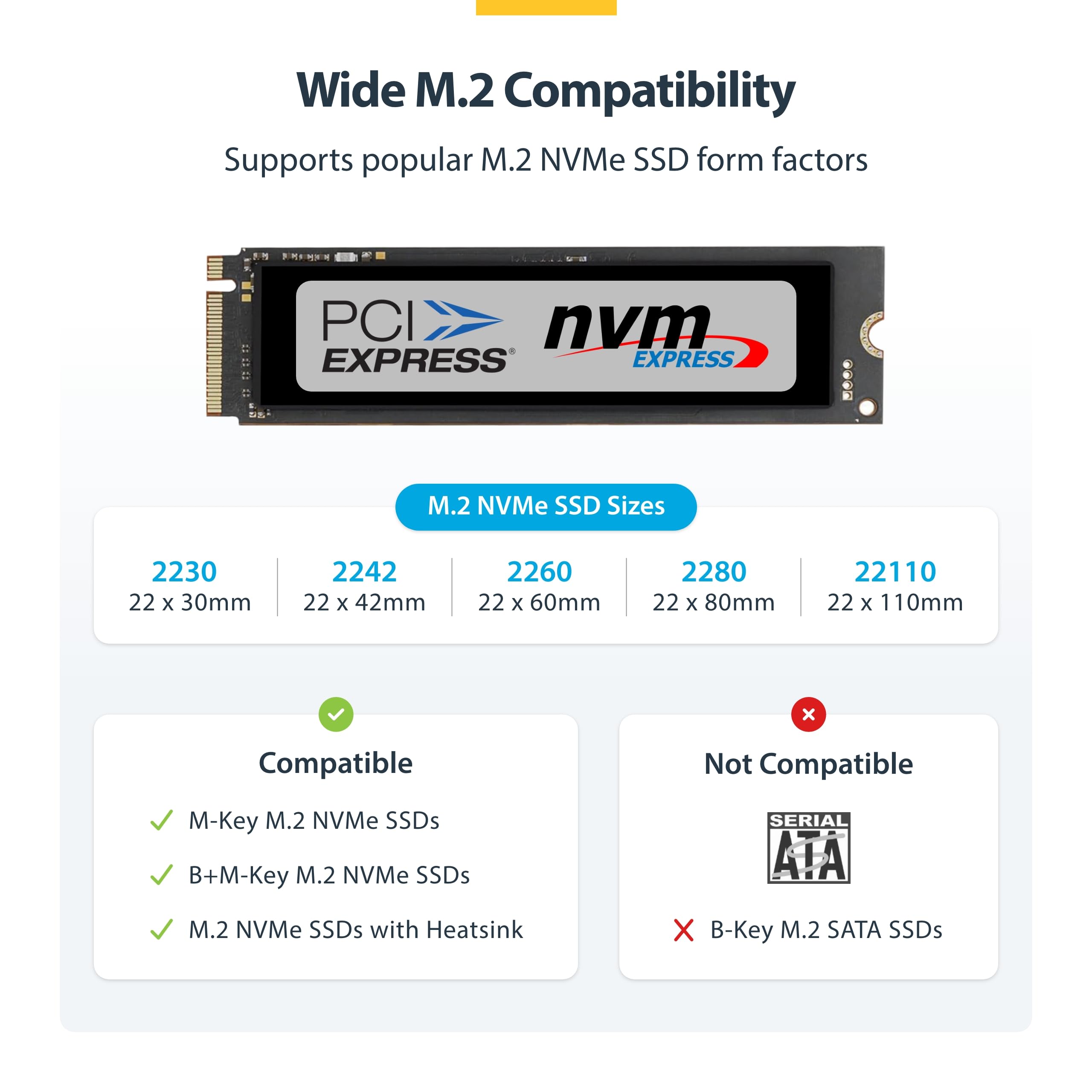 StarTech Dock USB-C/A vers SSD M.2 NVMe, 10Gbps, sans Outil | Station d'accueil, Lecteur SSD externe, B+M/M-Key, Win, macOS, Linux, PCR 70%