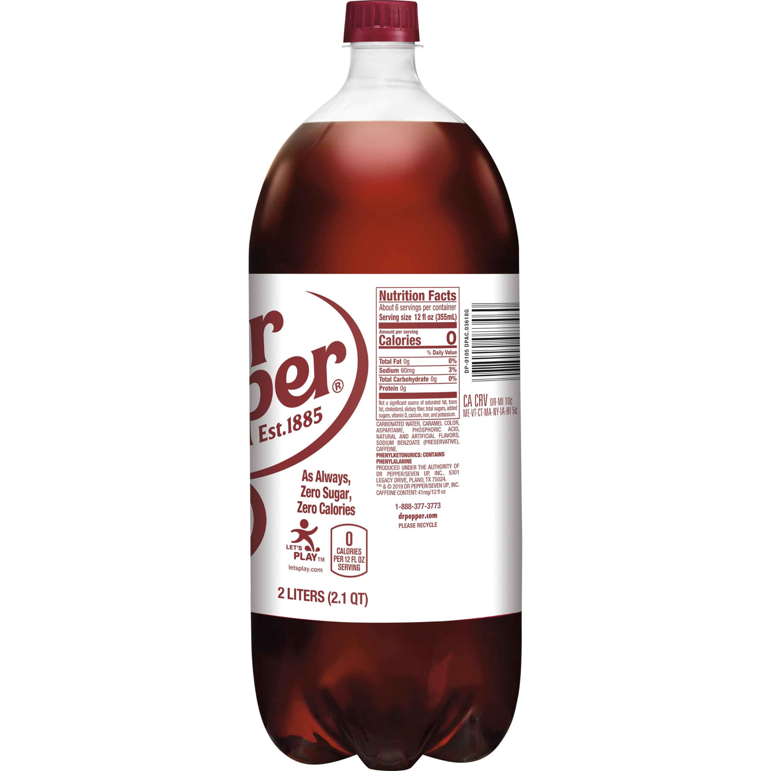 Diet Dr Pepper, 2 L bottle