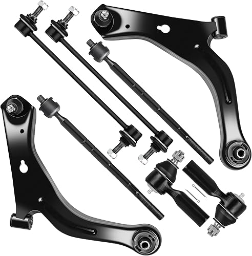 SCITOO Kit de suspensión delantera, brazo de control inferior y rótula interior exterior de barra de acoplamiento, reemplazo de enlace de extremo de