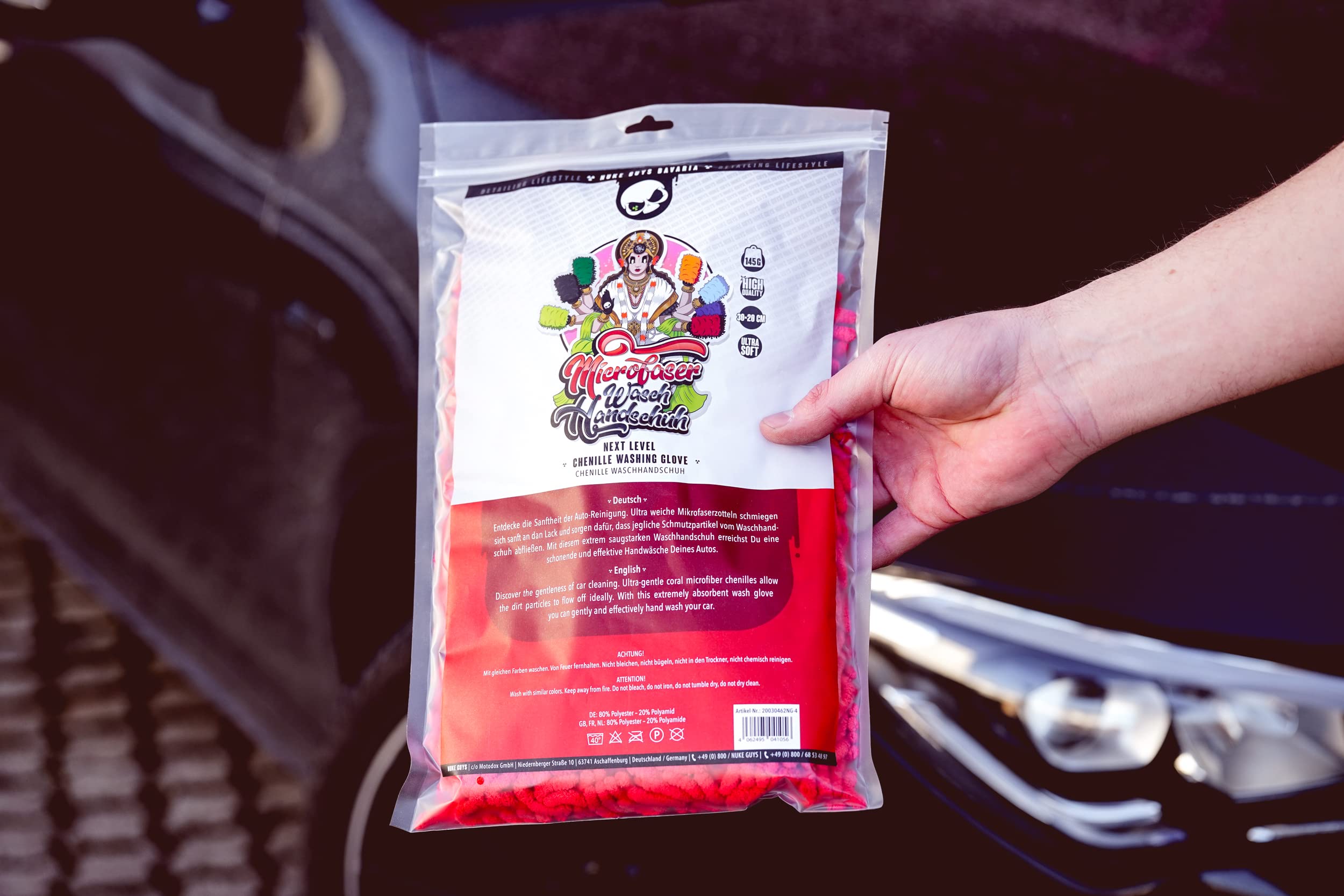 Guanto Lavaggio Auto In Microfibra - XL In Ciniglia Ultra Assorbente - Foto 5