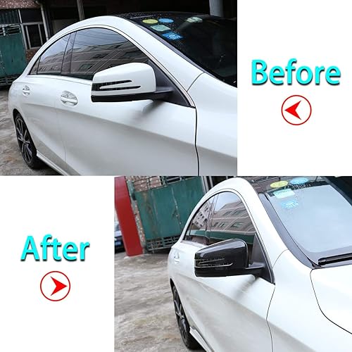 Miniatura 2 de LLKUANG Estilo de fibra de carbono lateral espejo retrovisor tapa tapa ajuste para Mercedes benz ML GL GLE GLS clase