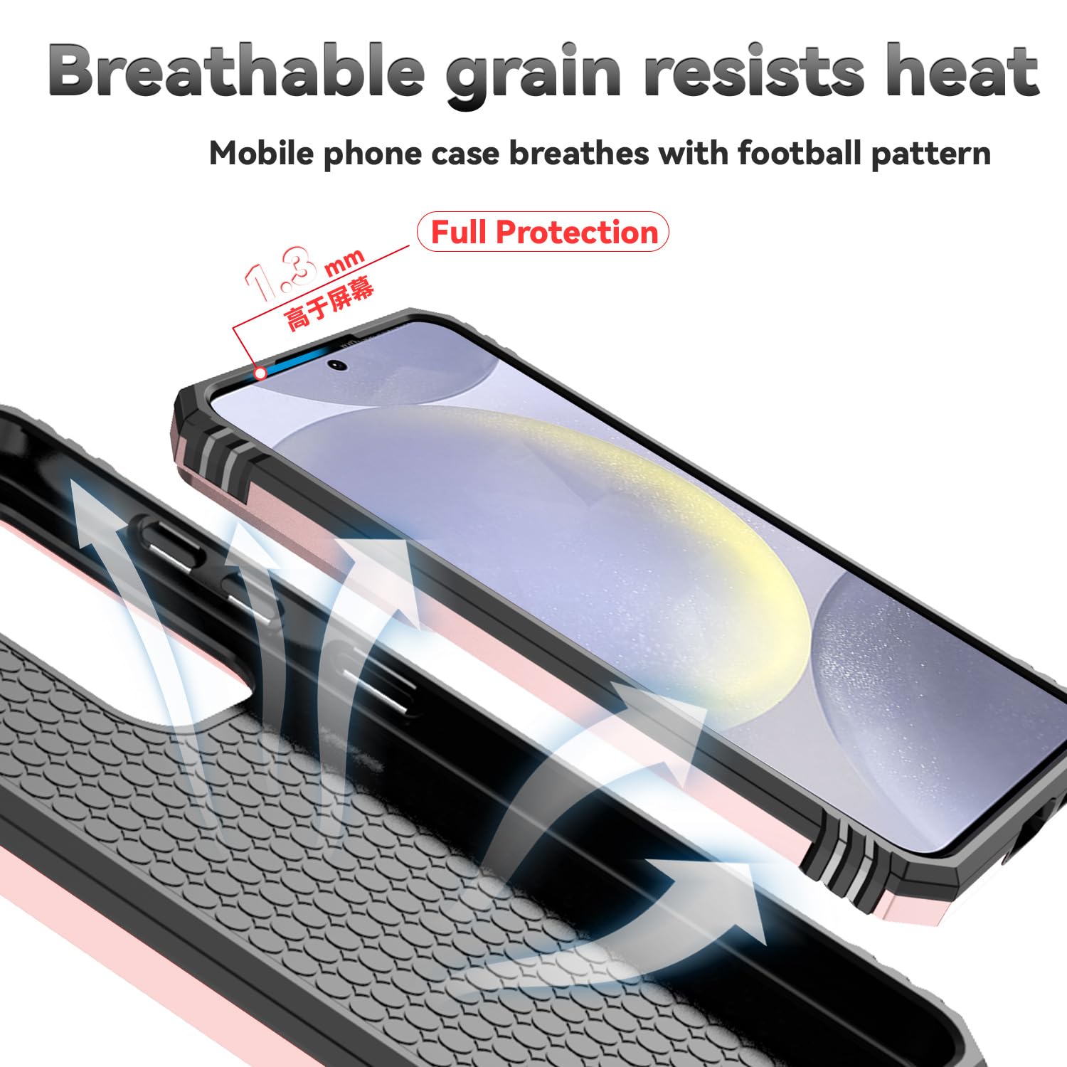 SunStory Custodia per Samsung Galaxy S24 FE 5G con pellicola protettiva per schermo HD, copertura per fotocamera scorrevole e cavalletto ad anello ruotato, custodia per telefono [di grado militare]