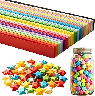 3240 Stück Papierstreifen zum Basteln, Papier Streifen Buntes