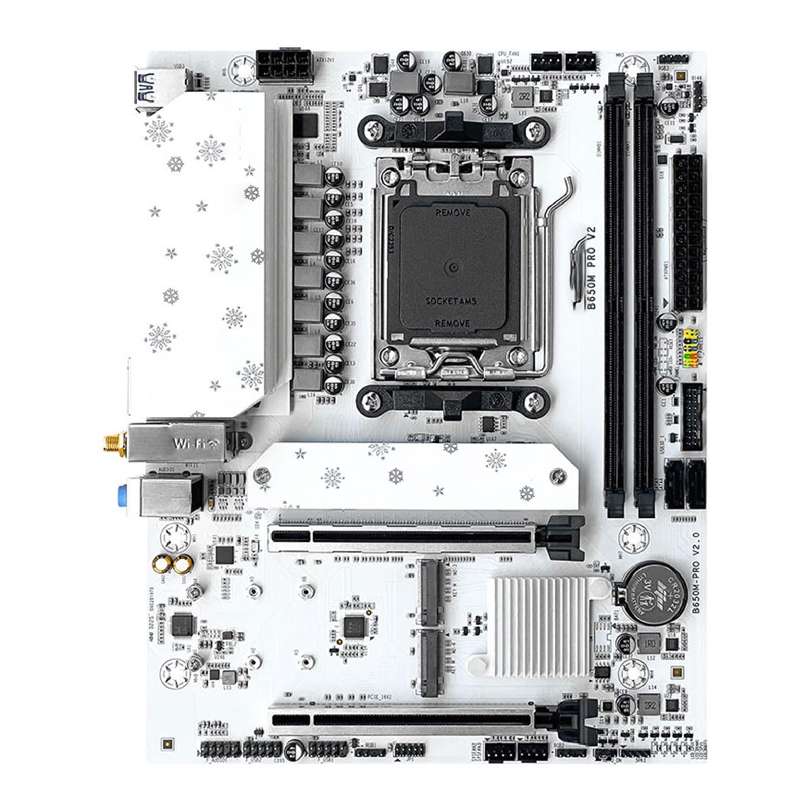 Scheda Madre da Gioco Fit for B650M PRO V2 AM5 M-ATX for Ryzen Serie 7000/8000/9000 DDR5 Max 96 GB RAM M.2 Slot*3 PC Computer Motherboard