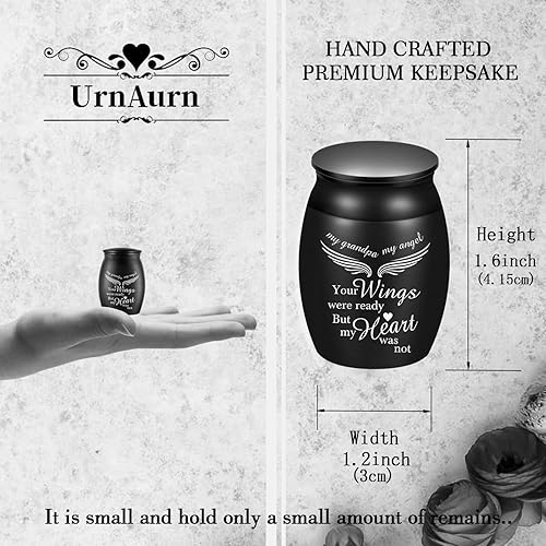 Miniatura 9 de Hermosas urnas para cenizas de mamá, urnas pequeñas de recuerdo de 1.6 pulgadas de alto, urnas de cremación pacíficas, urnas decorativas
