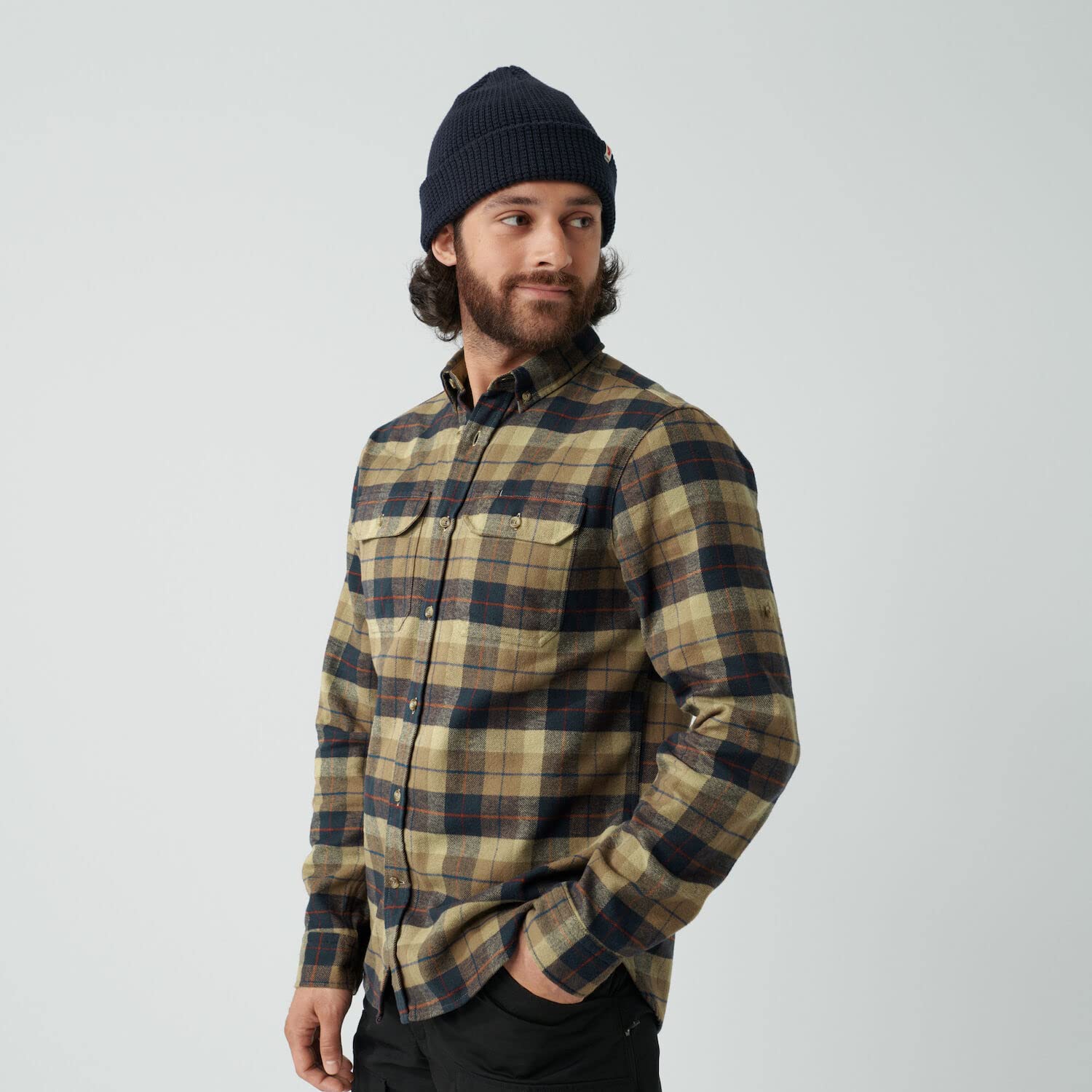 Fjällräven Męska koszula Singi Heavy Flannel M, Black/Deep Forest, XXL, czarny/głęboki las, XXL