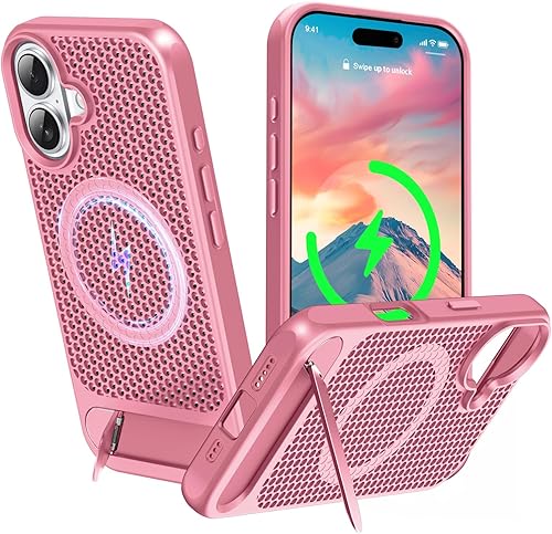 Miniatura 27 de Funda magnética de disipación de calor para iPhone 13 Pro Max, para MagSafe, protección contra caídas Coolingf, funda con función atril ajustable