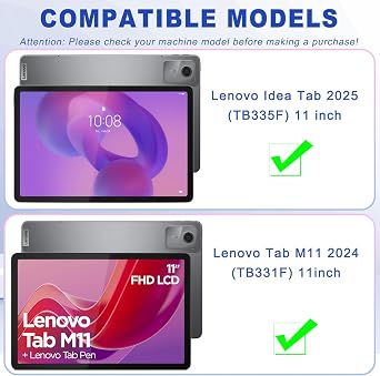 Case for Lenovo Idea Tab 11'' 2025(TB335F/TB336F)/Lenovo Tab M11 2024 (TB-330FU/TB-331FC), Multi-Angle Flip PU Leather Protective Cover with Pen Holder, Blue