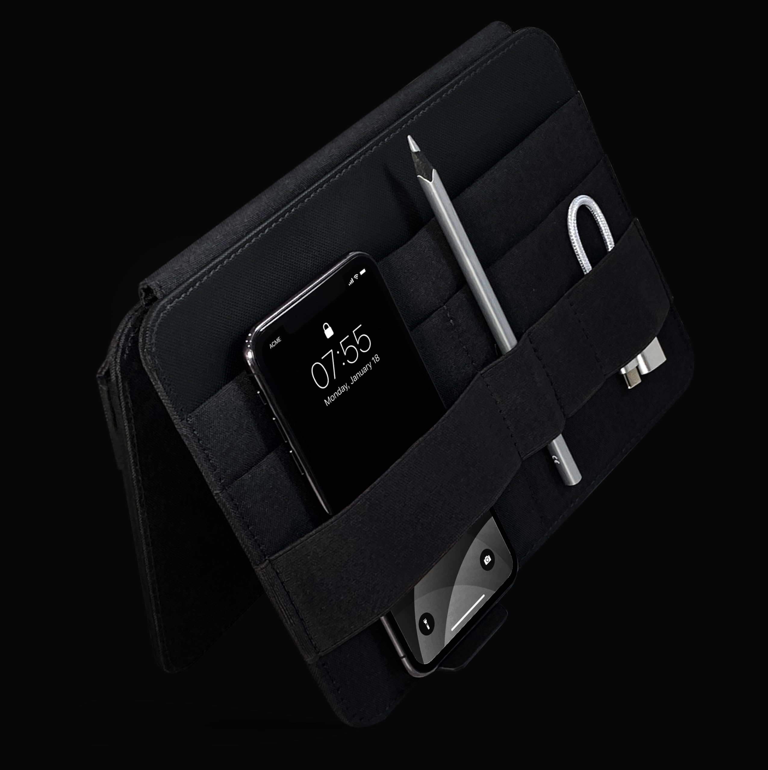Beblau FOLD PRO przenośny organizer techniczny – zdejmowana torba na urządzenie i etui na biurko | etui na gadżety do biura i domu | niezbędnik do pracy w domu, wkładka do torby