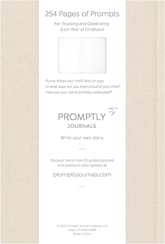 Miniatura 2 de Promptly Journals - Cuaderno de historia de la infancia, cuaderno de recuerdos para bebés desde el embarazo hasta los 18 años (arena)