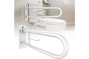 23.6INCH Flip Up Bathroom Grab Bar with Paper Holder