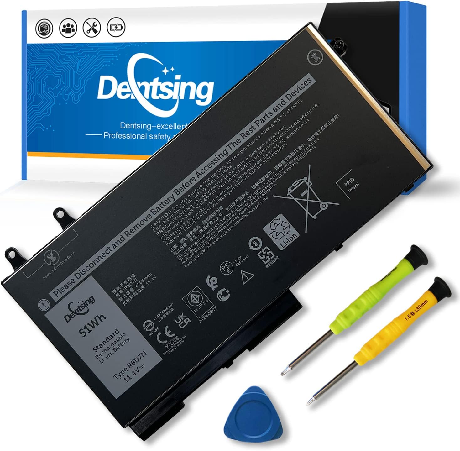 EPYOBW R8D7N Laptop Battery 51Wh Compatible with Dell Latitude 5410 5510 E5400 E5500 / Precision 3540 M3550 / Inspiron 7590 7591 7791 2-in-1 Series 4GVMP 1V1XF 04GVMP RF7WM 9JRYT X77XY 0C5GV2 EPYOBW R8D7N Laptop Battery 51Wh Compatible with Dell Latitude 5410 5510 E5400 E5500 / Precision 3540 M3550 / Inspiron 7590 7591 7791 2-in-1 Series 4GVMP 1V1XF 04GVMP RF7WM 9JRYT X77XY 0C5GV2