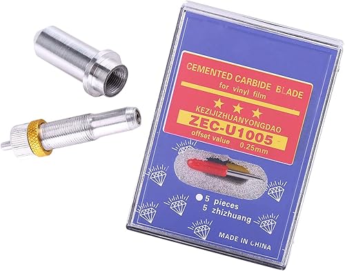 Miniatura 5 de Summa - 15 cuchillas de corte de acero de tungsteno para trazador, herramienta de corte de 30, 45, 60 grados con soporte
