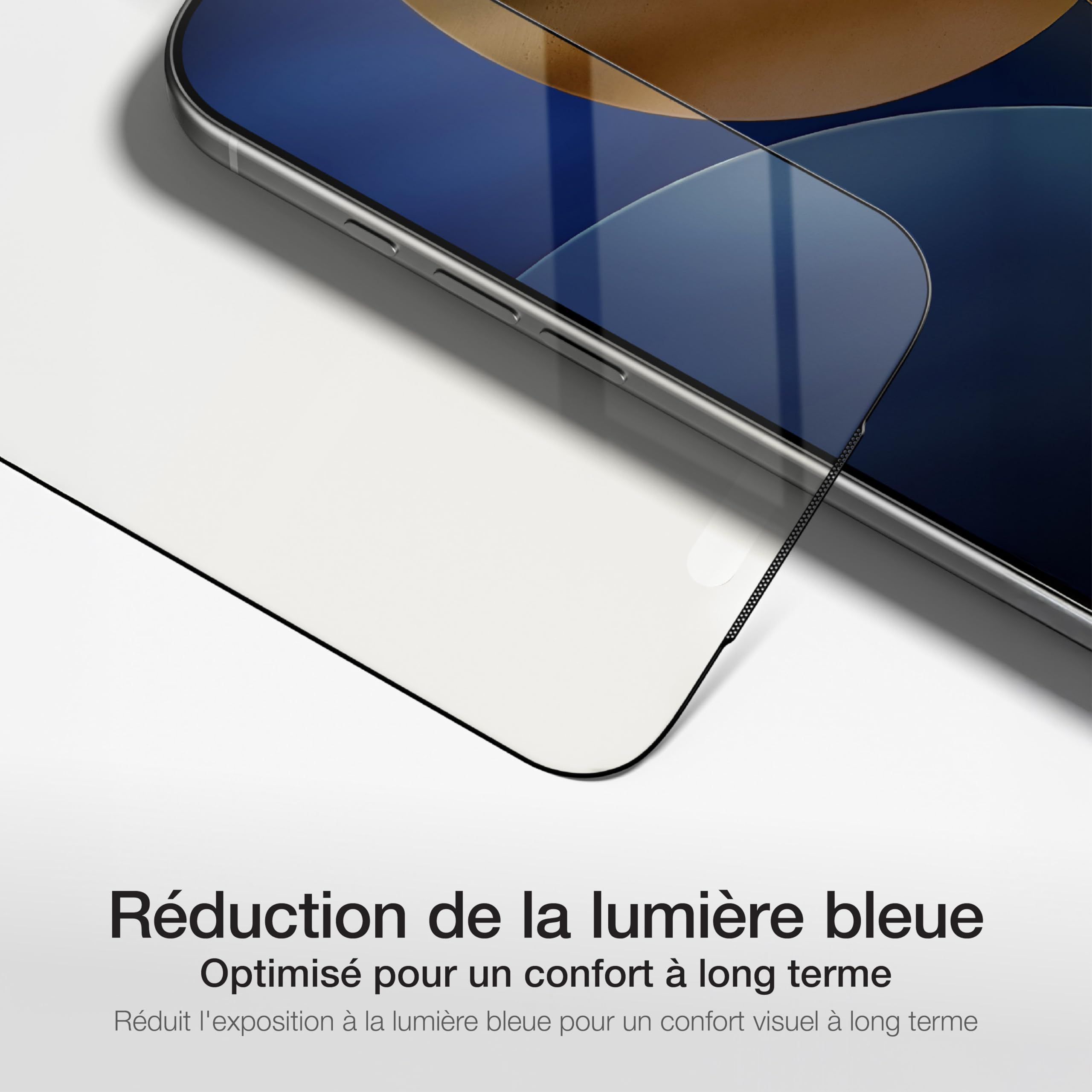 AMAZINGthing pour iPhone 17 Pro Max protecteur d’écran verre trempé 9H Anti Lumière Bleue lot de 2