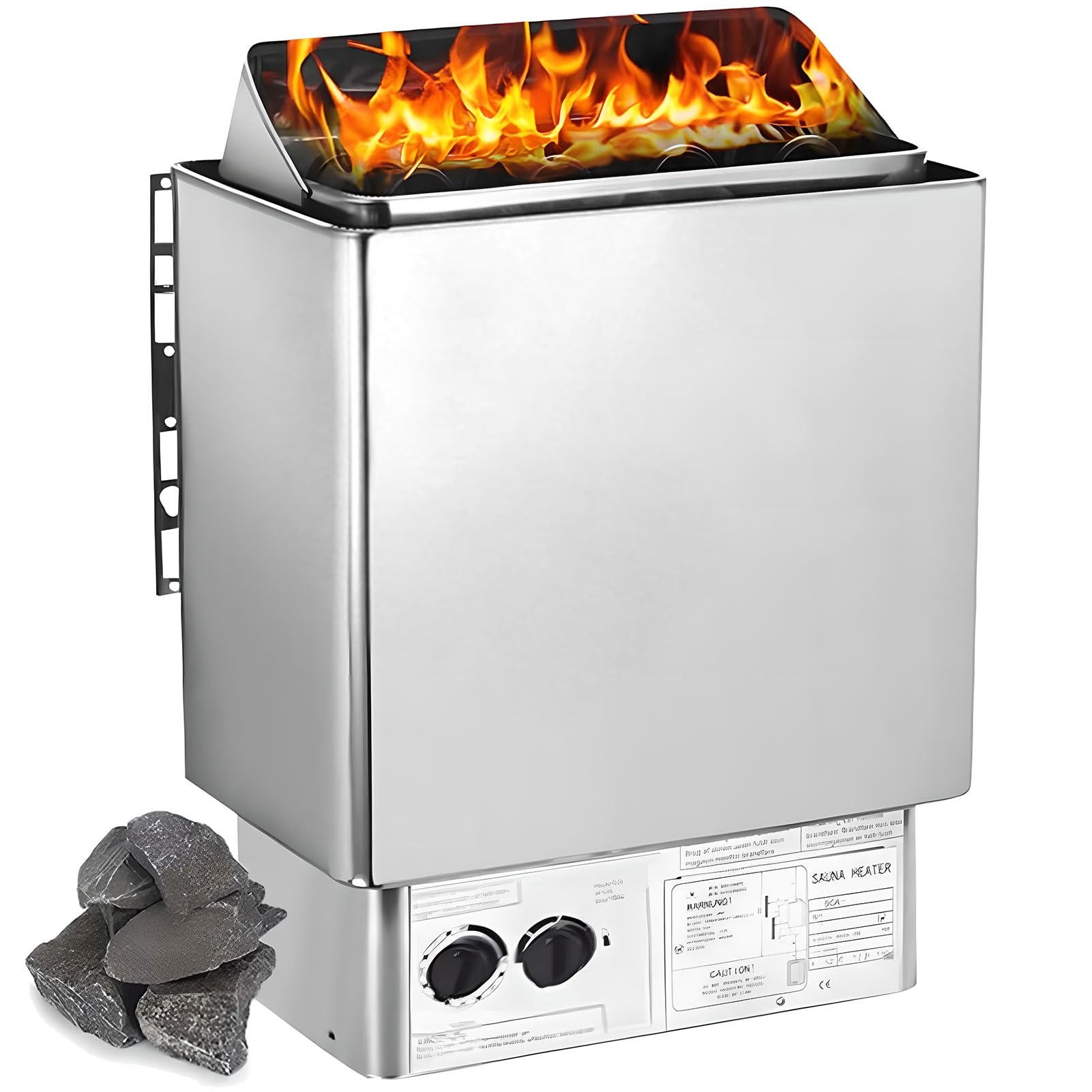 Poêle de sauna en acier inoxydable 3kW, équipement robuste de salle de bain pour maison