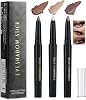 3 Pack Brown Eyeshadow Stick Set – Creamy, Waterproof & Smudge-Proof Eye Crayon with Shimmer – Twist-Up Eyeliner Pencil for Mature Eyes, Long-Wear & Smooth Application