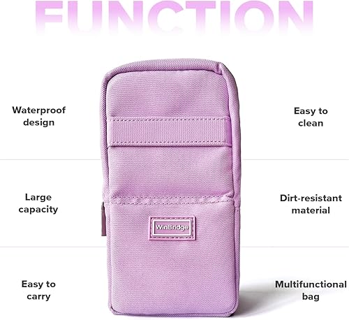 Miniatura 4 de Estuche para lápices de pie, bolsa grande duradera para lápices, suministros escolares para niños, almacenamiento de gran capacidad, cremallera XL,