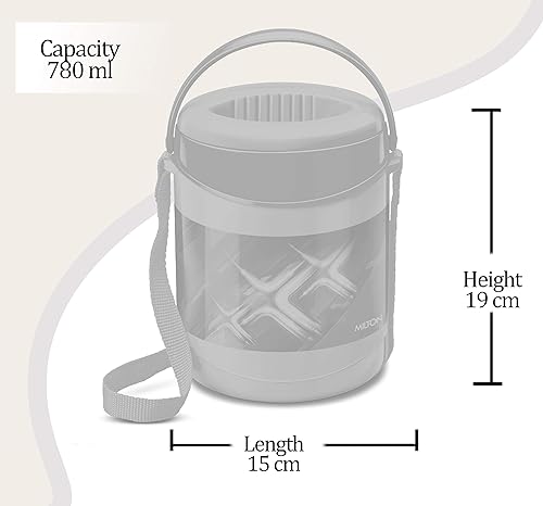 Miniatura 6 de MILTON Fiambrera para oficina Econa Delux 3 contenedores Hot Tiffin (azul)