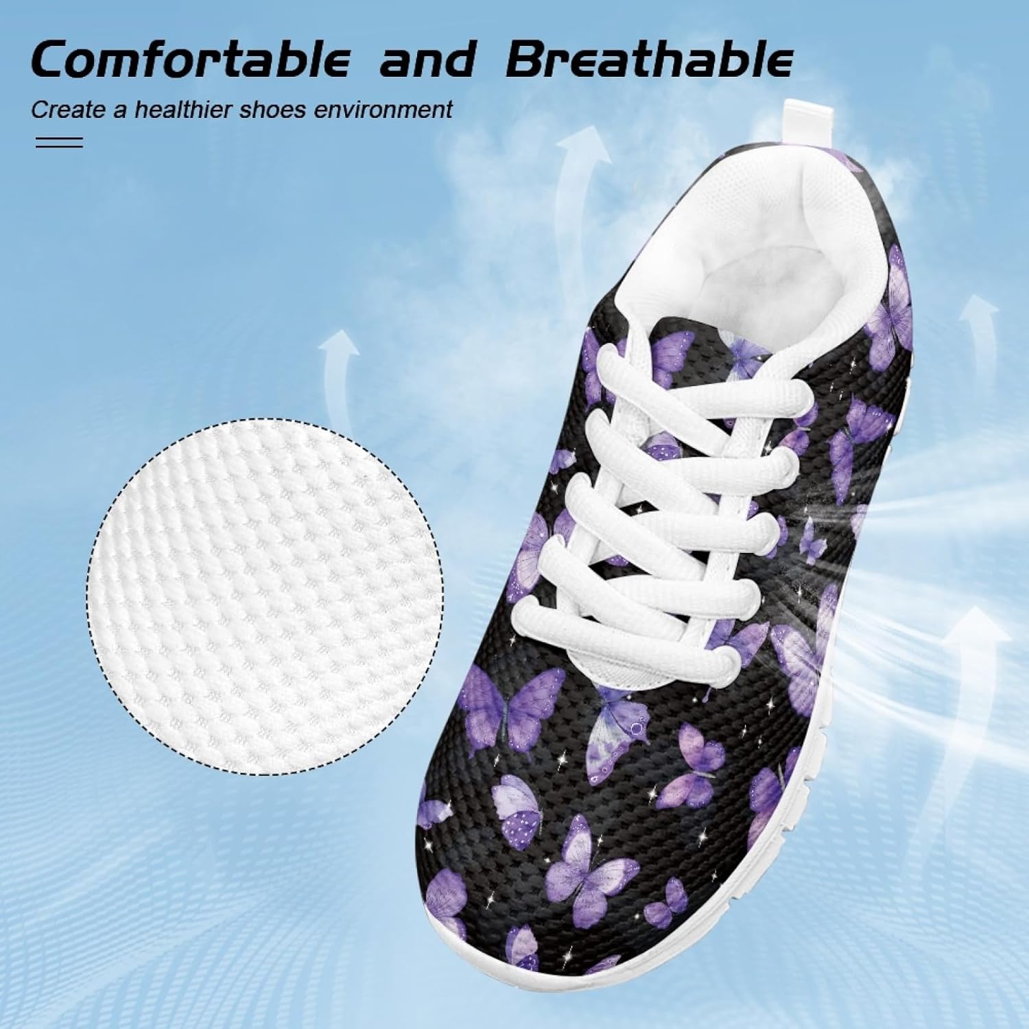 Cumagical Kids Sneakers Adjustable Lace up Breathable Running Shoes for School Sports Outdoor Play
